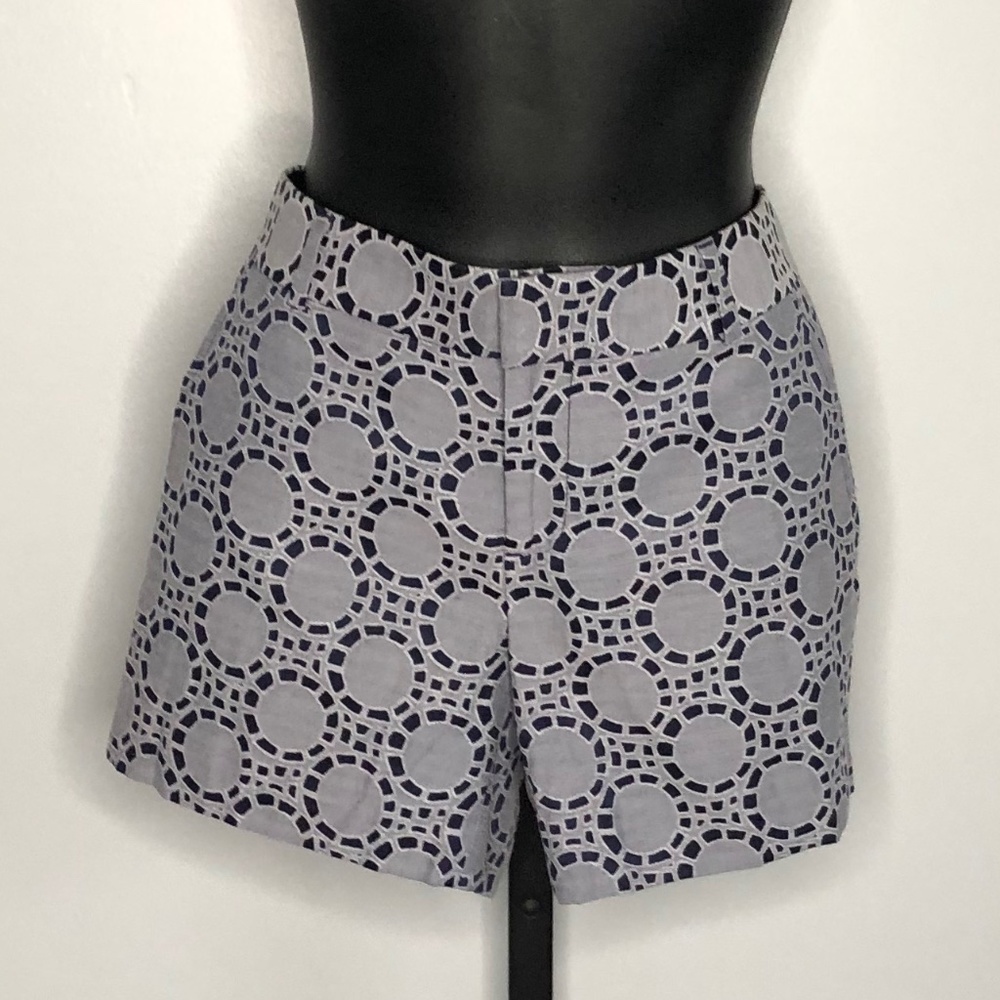 Lot of 3 Banana Republic Multicolor Blue/Dark Blue/White Shorts Size 4